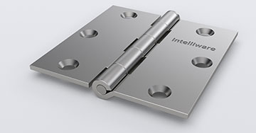 Square door hinge